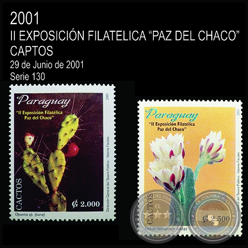 SERIE POSTAL CACTOS (AÑO 2001 - SERIE 3)
